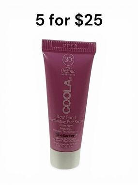 COOLA Dew Good Illuminating Serum Sunscreen with SPF 30. Travel size